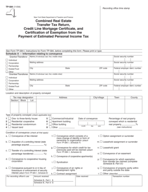 New York State Real Estate Transfer Tax Return