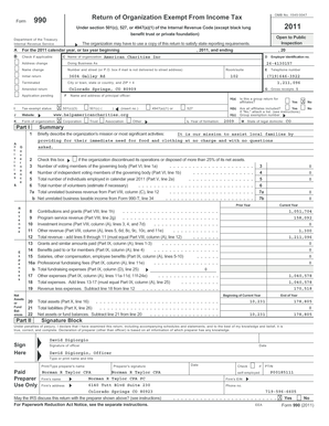 Form 990 Return of Organization Exempt From Income Tax
