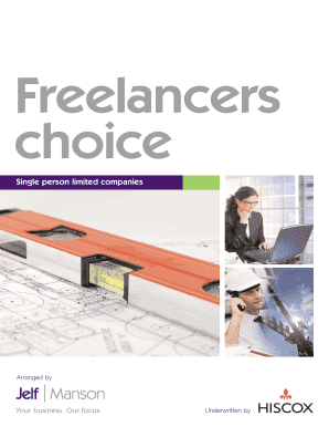 Jelf Manson Proposal Form for Single Person Limited Companies