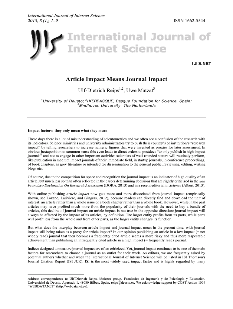 Fillable Online Article Impact Means Journal Impact Fax Email Print fillable-online-article-impact-means-journal-impact-fax-email-print