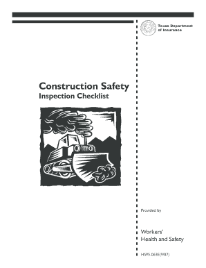 Texas Construction Safety Inspection Checklist