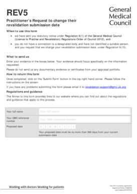 Practitioner’s Request to Change Revalidation Submission Date