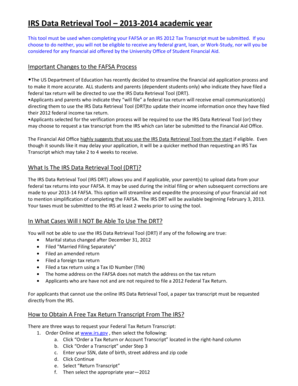 IRS Data Retrieval Tool Instructions