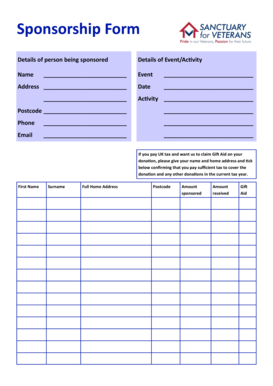 Sponsorship Form