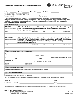 Beneficiary Designation Form