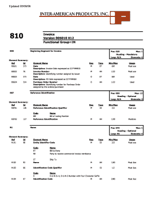 EDI 810 Invoice Form