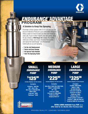 Graco Endurance Pump Program Registration Form