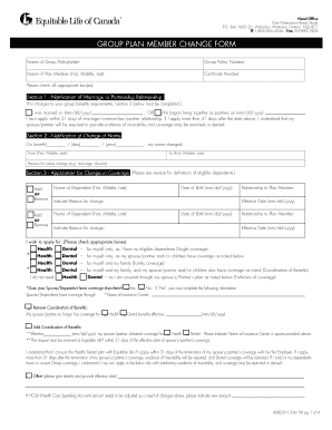 Group Plan Member Change Form
