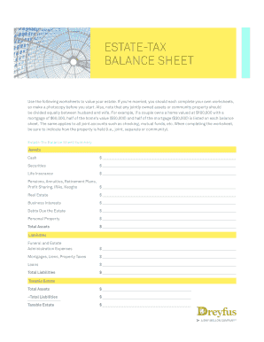 Estate-Tax Balance Sheet