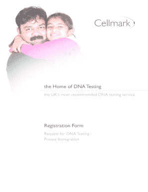UK Private Immigration DNA Testing Registration Form