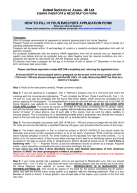 Equine Passport & Registration Form