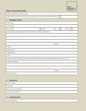 Direct Application Form