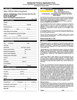 Residential Tenancy Application Form