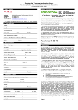 Residential Tenancy Application Form