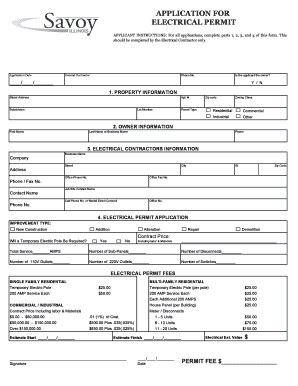 Electrical Permit Application