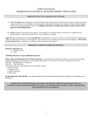 ELECTRICAL BUILDING PERMIT APPLICATION - Town of Eagar - eagaraz