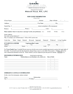 New Client Intake Form (PDF) - Seek the Good Life