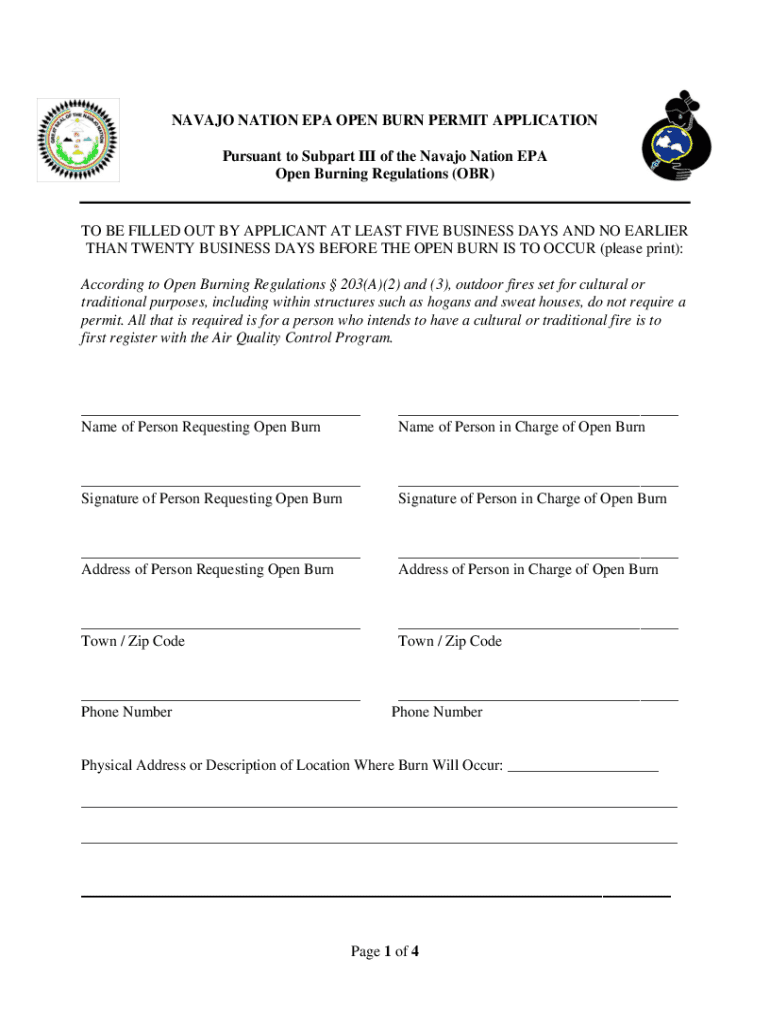 do i need a burn permit in navajo nation Preview on Page 1