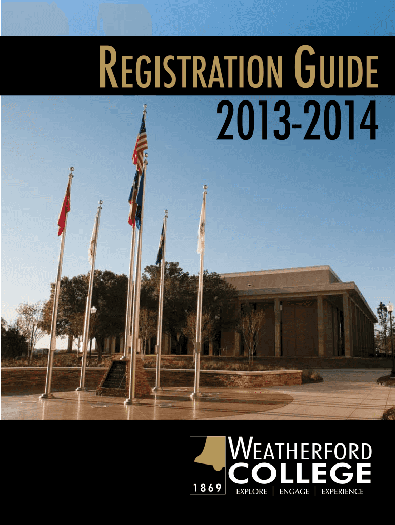 Fillable Online Registration Guide Weatherford bCollegeb Fax Email