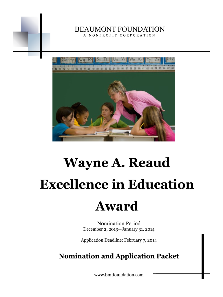 wayne reaud excellence education award Preview on Page 1.