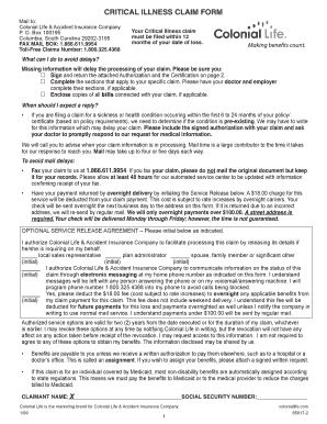 Critical Illness Claim Form