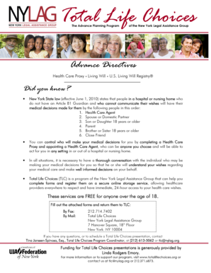 Health Care Proxy Form