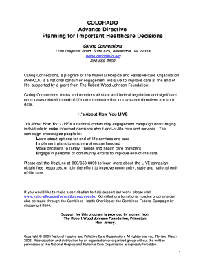 Colorado Advance Directive