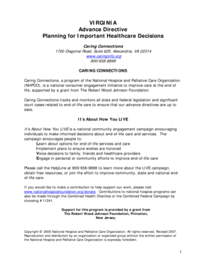 Virginia Advance Directive