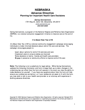 Nebraska Advance Directive