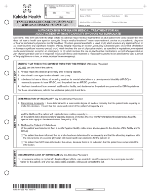 Family Health Care Decision Act Consent Form