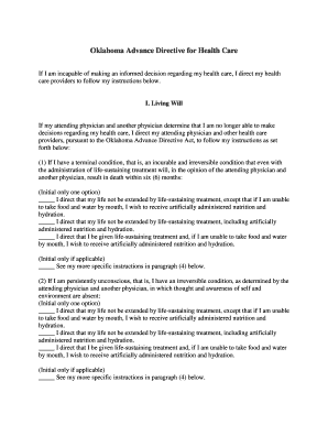 Oklahoma Advance Directive for Health Care