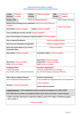Enhanced Form R for Doctors in Training