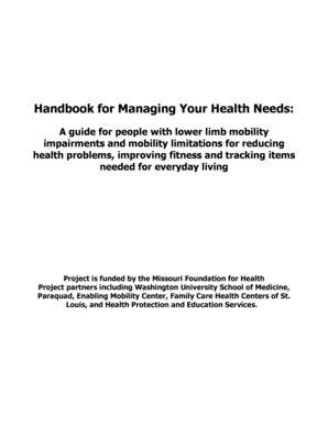 Health Handbook for People with Lower Limb Mobility Impairments