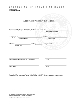 state of hawaii employment verification