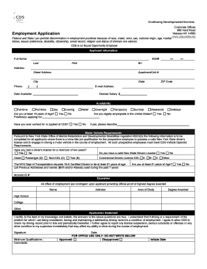 Employment Application Form