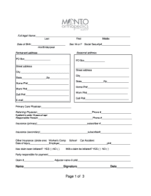 Patient Intake Form