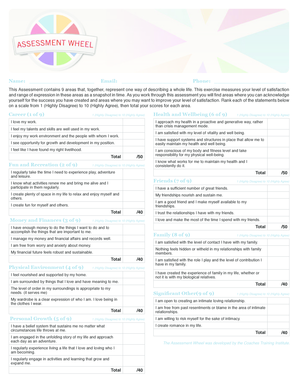 Life Satisfaction Assessment Form