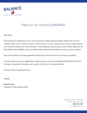 Personal Financial Assessment Worksheet