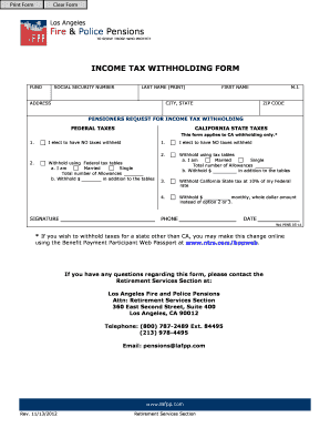 California Income Tax Withholding Form