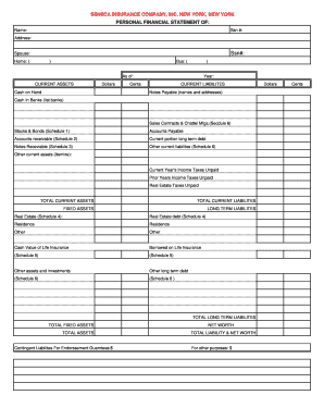 Personal Financial Statement