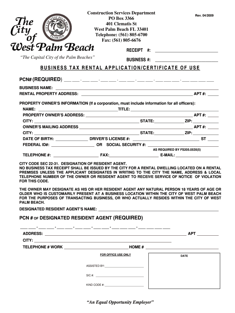 rental certificate form Preview on Page 1.