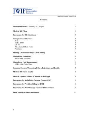 Medical Bill Filing Instructions