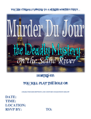 Murder Mystery Party Invitation