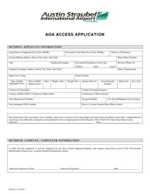 AOA Access Application