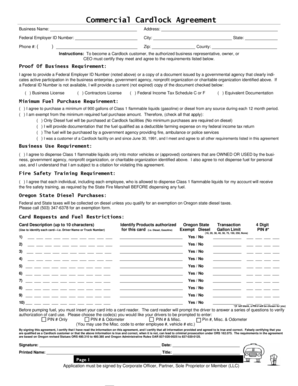 Commercial Cardlock Agreement