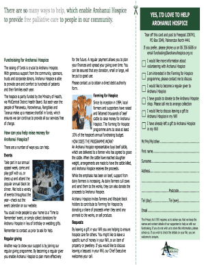 Arohanui Hospice Donation Form