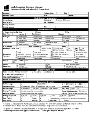 markel yacht insurance application