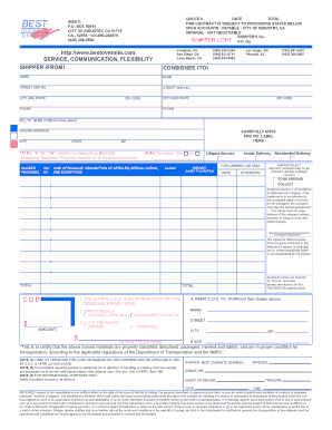 Bill of Lading