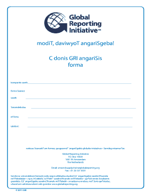 GRI Sustainability Reporting Form