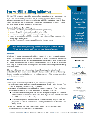 IRS Form 990 E-Filing Initiative
